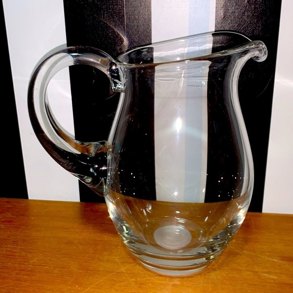 Heavy Clear Glass Ice Tea Lemonade Mocktail Cocktail Beverage Pitcher - Picture 1 of 7